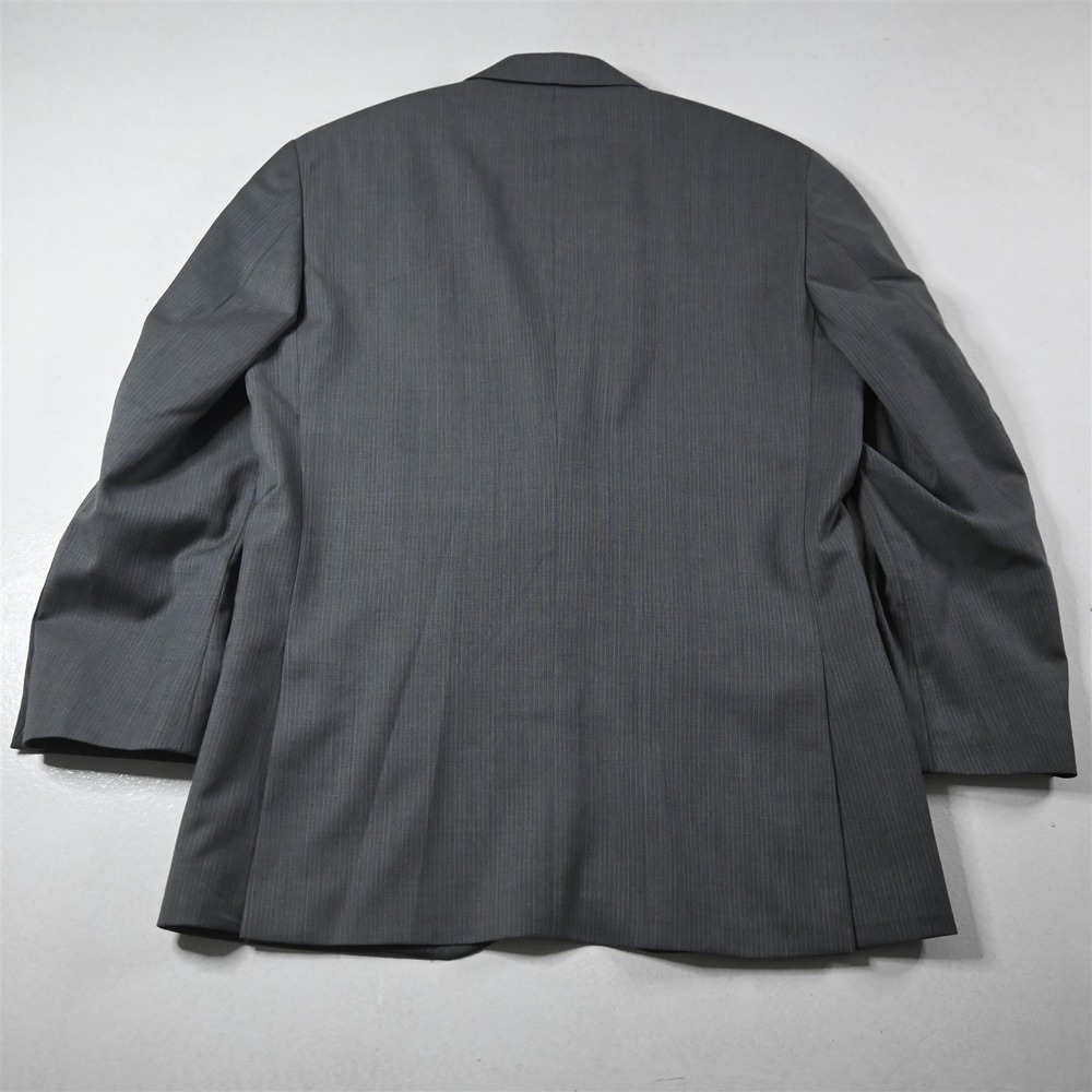 Kenneth Cole 38S 32x30 Gray Striped 100% Wool Mens Jacket Pants Suit - Picture 7 of 12